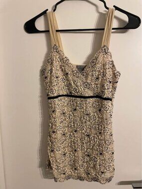 Ann Taylor Lace Beaded Top